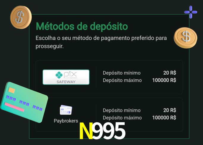 O cassino N995 oferece uma grande variedade de métodos de pagamento